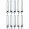 9W PL CFL Twin Tube Bulb, 2-Pin G23, 3000K Warm White, 10 Pack