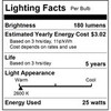 25 Watt T8 Tubular Incandescent Bulb, Intermediate Base, Clear, 2600K