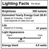 B11 LED Frosted Torpedo Tip Chandelier Bulb, 4.5W, 300lm, 4000K, E12 Base, Dimmable