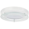 Sunlite LFX/FGF/17W/30K/8”/WH/2PK, 8 Inch Floating Glass Flushmount Ceiling Light Fixture, 17W, 3000K, 1200lm, White, 2 Pack