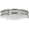 Sunlite LFX Decorative Ceiling Fixture, 12” Round, 15W, 90CRI, 5CCT Selectable (2700K|3000K|3500K|4000K|5000K), Brushed Nickel, Gen 2
