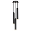 Sunpark P602D-A-5 LED Pendant, 49W, 3500lm, 120-277V, 3000K|4000K, Black, Bubble Crystal Glass