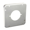 Garvin Industries 4-11/16" Square Exposed Work Cover, 30-50A, 2.141" Dia, Device Mounting Hardware Included, Galvanized Steel