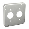 Garvin Industries 4-11/16" Square Industrial Surface Cover, 1/2" Raised, (2) 1.406" Dia. Openings