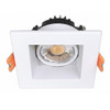 3" Square Regressed Canless Gimbal Downlight, Adjustable, 9W, 800lm, 2700K|3000K|3500K|4000K|5000K