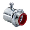 Garvin Industries 3-1/2" Set Screw Type Steel EMT Connector, Insulated Throat, Zinc Plated