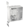 Garvin Industries 4" Square Bracketed Box, 2-1/8" Deep, Welded, with MC/BX Clamps, Flat Vertical Bracket