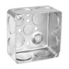 Garvin Industries 4" Square Box, 2-1/8" Deep, Drawn, With Conduit Knockout