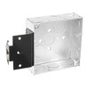 Garvin Industries 4" Square Bracketed Box, 1-1/2" Deep, Welded, Metal Stud Bracket, Conduit KO's