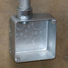 Garvin Industries 4" Square Plenum Box, 2-1/8" Deep, Drawn, With Conduit Knockout