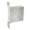 Garvin Industries 4" Square Bracketed Box, 1-1/2" Deep, Welded, Flat Vertical Bracket, Conduit KO's