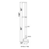 Westgate LCG Series Architectural Modular Light Column, 6.3in x 10FT, 45W|60W|75W, 4950lm|6600lm|8250lm, 3000K|4000K|5000K, Black