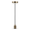 Decorative Socket Pendant, 6FT Cord, E26 Medium Base, Black|Antique Brass|Brass|Gun Black