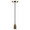 Decorative Socket Pendant, 761 Series, 6FT Cord, E26 Medium Base, Black Cord, Antique Copper | Antique Brass