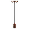 Decorative Socket Pendant, 761 Series, 6FT Cord, E26 Medium Base, Black Cord, Antique Copper | Antique Brass