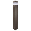 G8 Round 4-Zone Quadrant Modular Bollard System, Power and CCT Adjustable, 10W|18W|25W, 80lm/W, 3000K|4000K|5000K, Head Square, Chrome Reflector, Black, Bronze