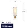 Bulbrite Incandescent 40 Watt T8 Nostalgic Thread Light Bulb With An Antique Finish And Candelabra Screw (E12) Base, 2200K (Amber Light) - alternate image 3