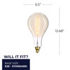 Bulbrite Incandescent 60 Watt Ps56 Nostalgic Spiral Light Bulb With An Antique Finish And Medium Screw (E26) Base, 2200K (Amber Light) - alternate image 4