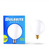Bulbrite Incandescent 15 Watt G16.5 Light Bulbs With A White Finish And Candelabra Screw (E12) Base, 2700K (Warm White Light) - alternate image 2