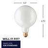 Bulbrite Incandescent 100 Watt G40 Light Bulb With Medium Screw (E26) Base, 2700K (Warm White Light) - alternate image 6