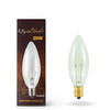 Bulbrite Krypton/Xenon 25 Watt B10 Torpedo Light Bulb With A Clear Finish And Candelabra Screw (E12) Base, 2700K (Warm White Light) - alternate image 2