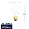 Bulbrite Incandescent 11 Watt S14 Light Bulb With Medium Screw (E26) Base, 2700K (Warm White Light) - alternate image 2