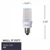 Bulbrite LED 4.5 Watt T6 Light Bulb With Mini-Candelabra Screw (E11) Base, 2700K (Warm White Light) - alternate image 5