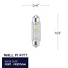 Bulbrite LED 0.8 Watt T3 Light Bulb With A Clear Finish And Festoon (Festoon) Base - alternate image 2