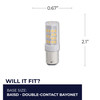 Bulbrite LED 4.5 Watt T5 Light Bulb With A Clear Finish And Double-Contact Bayonet (Ba15d) Base - alternate image 4