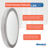 Bulbrite LED 17 Watt Flush Mount Fixture, 3000K (Soft White Light) - alternate image 14