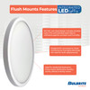 Bulbrite LED 17 Watt Flush Mount Fixture, 3000K (Soft White Light) - alternate image 25