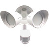 Motion Sensor / Dusk-To-Dawn Wired Outdoor 2-Head LED Security Flood Light, White Finish - main product image