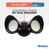 Wired Outdoor 2-Head LED Security Flood Light, Black Finish - alternate image 3