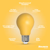 25-Watt Equivalent Ceramic Yellow Color A19 Weatherproof Outdoor E26 Medium Base LED Light Bulb - alternate image 5