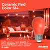25-Watt Equivalent Ceramic Red Color S14 Weatherproof Outdoor E26 Medium Base LED Light Bulb - alternate image 3