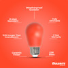 25-Watt Equivalent Ceramic Red Color S14 Weatherproof Outdoor E26 Medium Base LED Light Bulb - alternate image 5