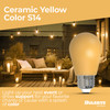 25-Watt Equivalent Ceramic Yellow Color S14 Weatherproof Outdoor E26 Medium Base LED Light Bulb - alternate image 3