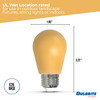 25-Watt Equivalent Ceramic Yellow Color S14 Weatherproof Outdoor E26 Medium Base LED Light Bulb - alternate image 4