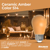 25-Watt Equivalent Ceramic Amber Color S14 Weatherproof Outdoor E26 Medium Base LED Light Bulb - alternate image 3