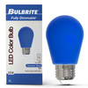 25-Watt Equivalent Ceramic Blue Color S14 Weatherproof Outdoor E26 Medium Base LED Light Bulb - alternate image 2