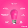 25-Watt Equivalent Ceramic Pink Color S14 Weatherproof Outdoor E26 Medium Base LED Light Bulb - alternate image 5
