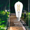 Bulbrite LED 7.6 Watt ST18 Light Bulb With A Clear Finish And Medium Screw (E26) Base - alternate image 3