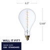 Bulbrite Grand LED Filaments Ps52 Pear Shaped Oversized Light Bulb, 60 Watt Equivalent, Clear - alternate image 3