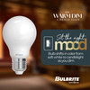 LED Filament 9 Watt A19 Light Bulb With A Milky Finish And A Medium Screw E26 Base - 3000K-1800K Color Temperature, 800 Lumens - side view