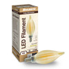 Bulbrite LED 4 Watt C11 Light Bulb With An Amber Finish And Candelabra Screw (E12) Base, 2100K (Amber Light) - alternate image 2