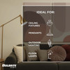 LED Filament 4.5 Watt A19 Light Bulb With A Half Chrome Finish And A Medium Screw E26 Base - 2700K (Warm White Light) 360 Lumens - alternate image 3
