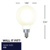 Bulbrite LED 4 Watt G16 Light Bulb With A Milky Finish And Candelabra Screw (E12) Base - alternate image 5