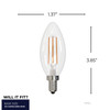 Bulbrite LED 6.5 Watt B11 Light Bulb With Candelabra Screw (E12) Base - alternate image 12