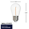 Bulbrite LED 1 Watt S14 Light Bulb With A Clear Finish And Medium Screw (E26) Base, 2700K (Warm White Light) - alternate image 3