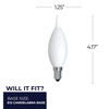 Bulbrite LED 5 Watt CA10 Flame Light Bulb With A Milky Finish - alternate image 3